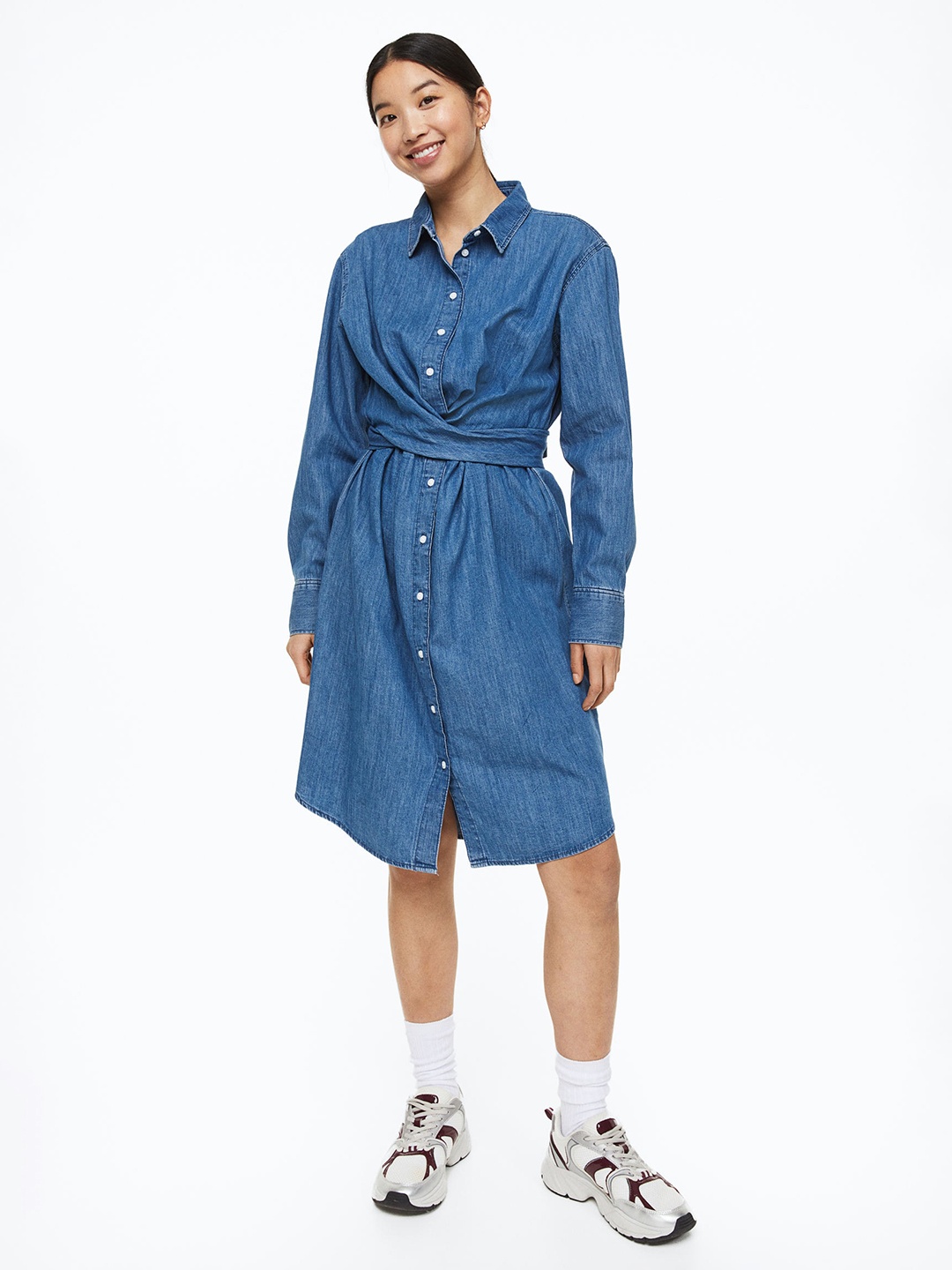 

H&M MAMA Denim Nursing Dress, Blue