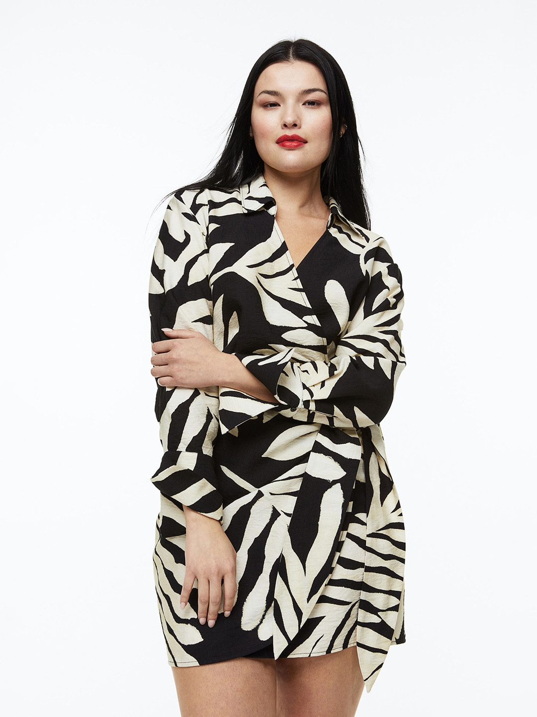 

H&M Women Wrap Dress, Black