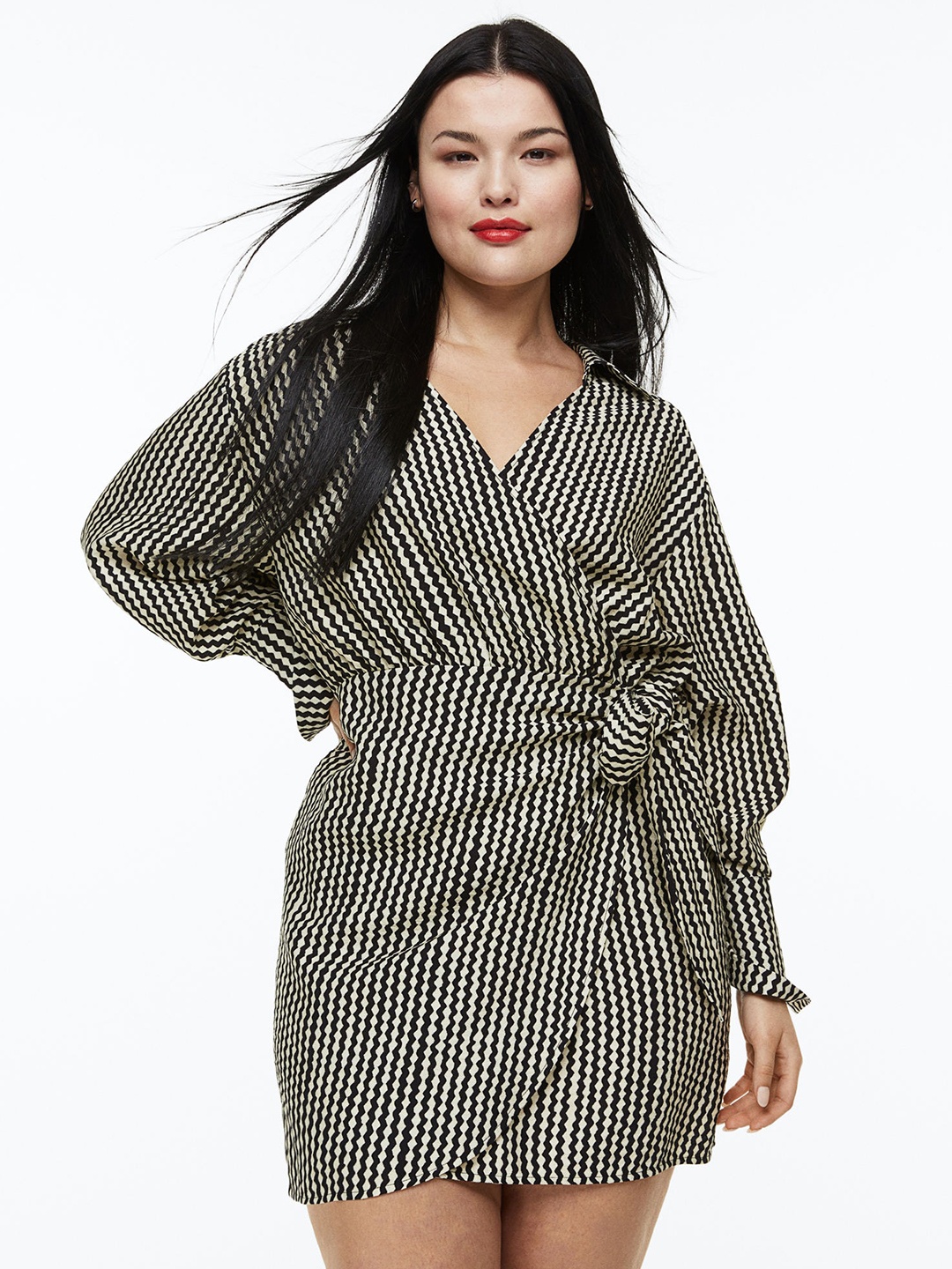 

H&M Women Wrap Dress, Black