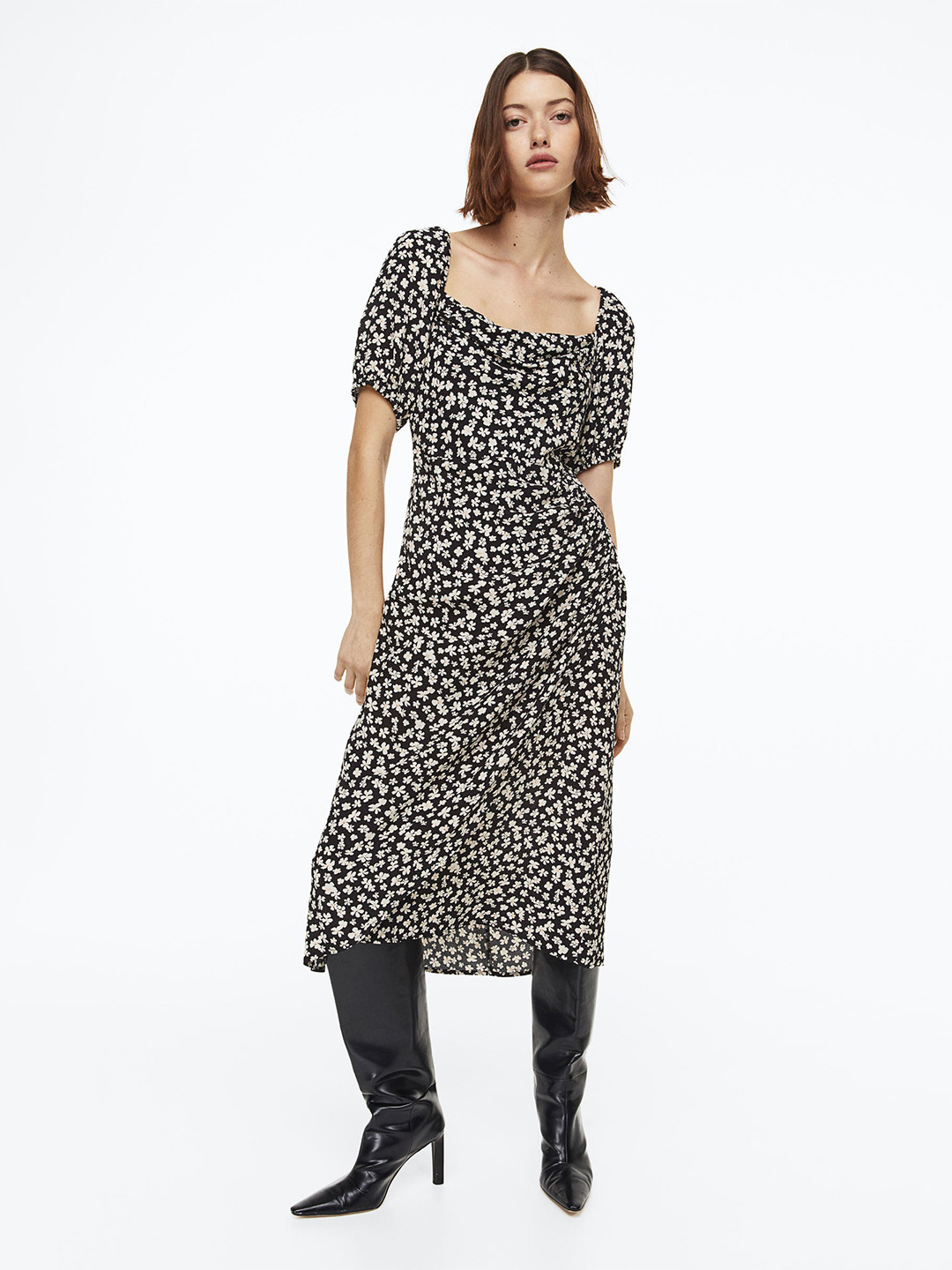 

H&M Women Crepe Dress, Black