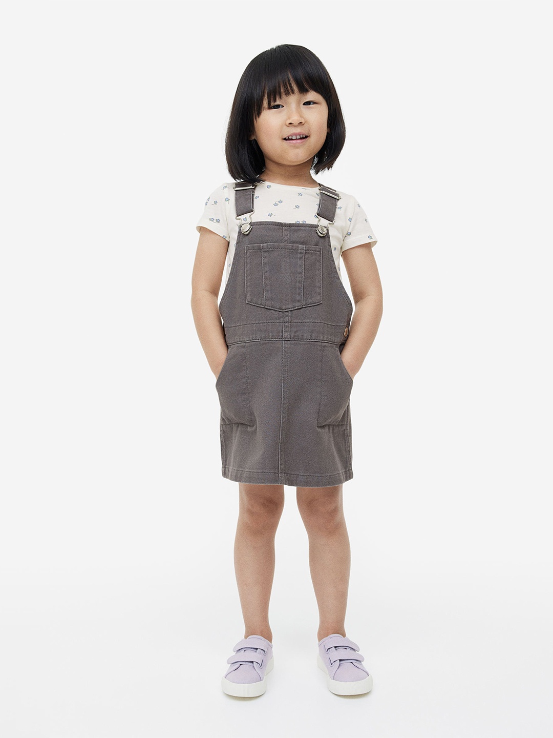 

H&M Girls 2-Piece Cotton Set, Grey