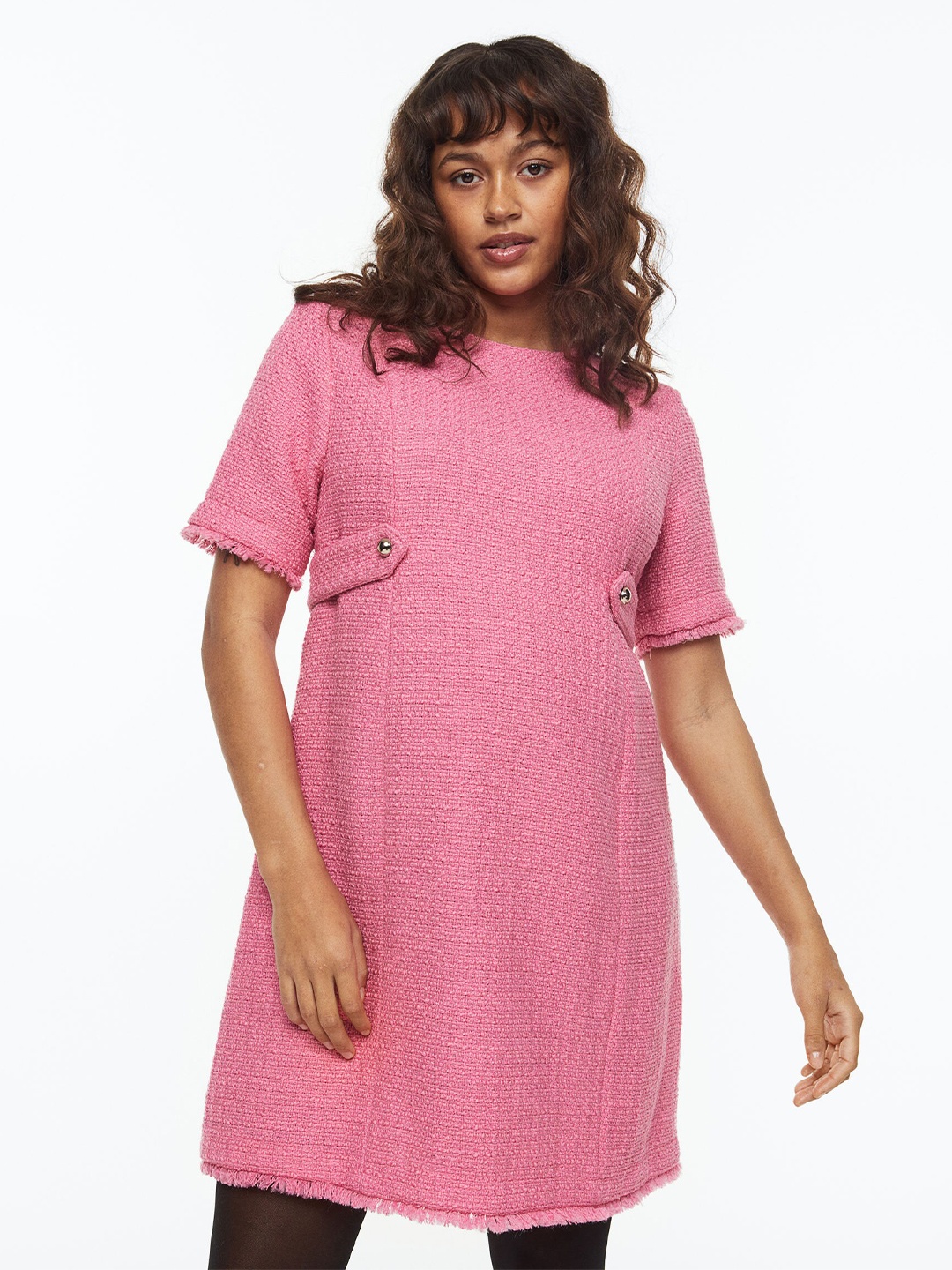 

H&M MAMA Boucl Dress, Pink