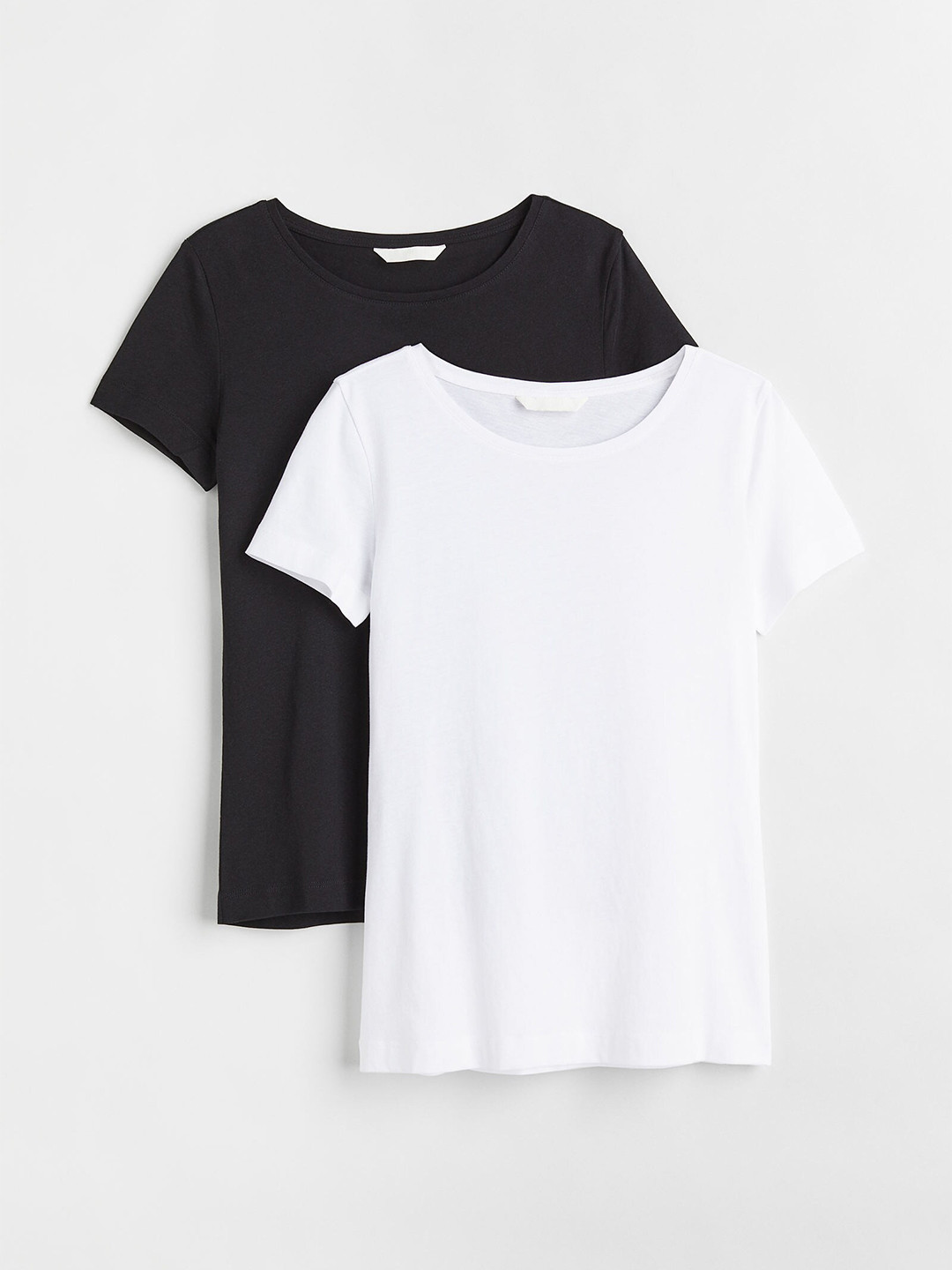 

H&M Women 2-Pack Cotton T-Shirts, White
