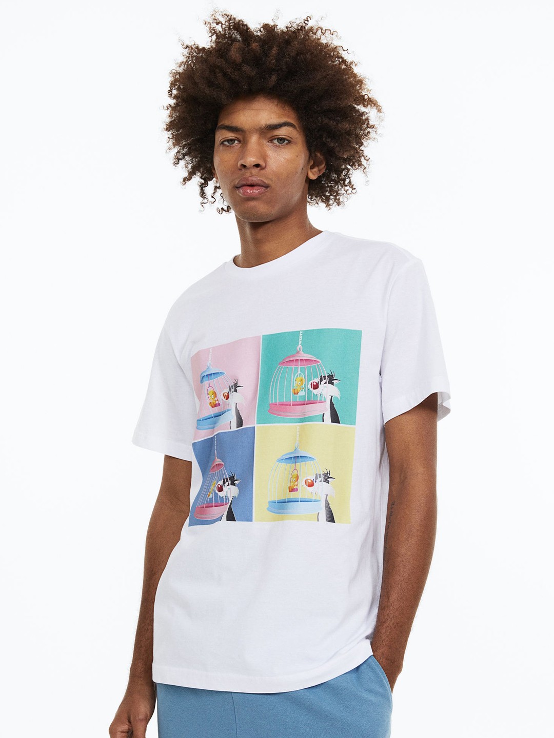 

H&M Men Regular Fit T-Shirt, White