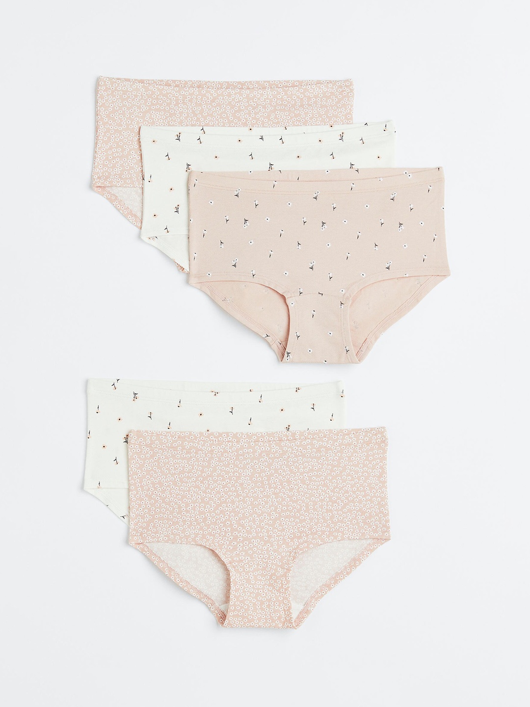 

H&M Girls 5-Pack Cotton Hipster Briefs, Pink
