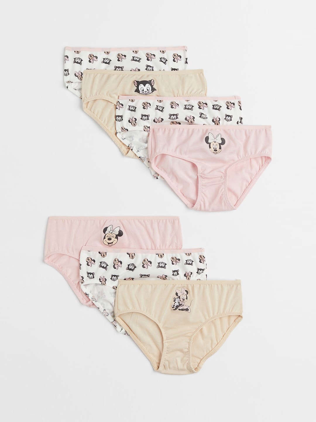 

H&M Infant Girls 7-Pack Pure Cotton Briefs 0686458113, Beige