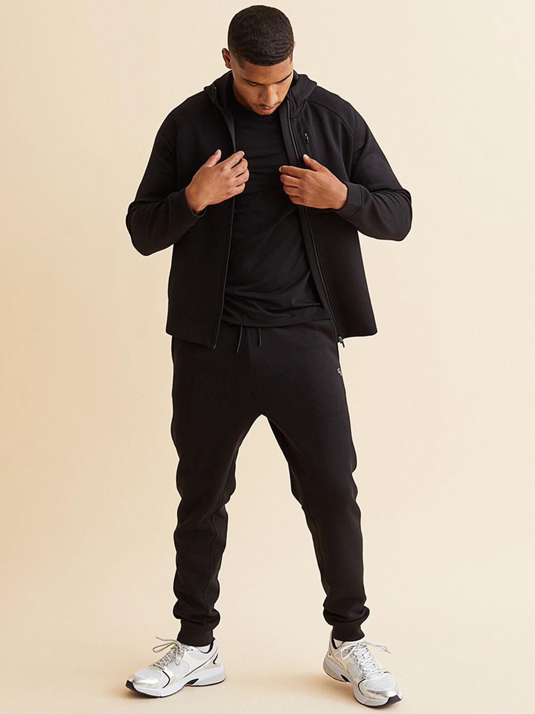 

H&M Fast-Drying Track Jacket, Black