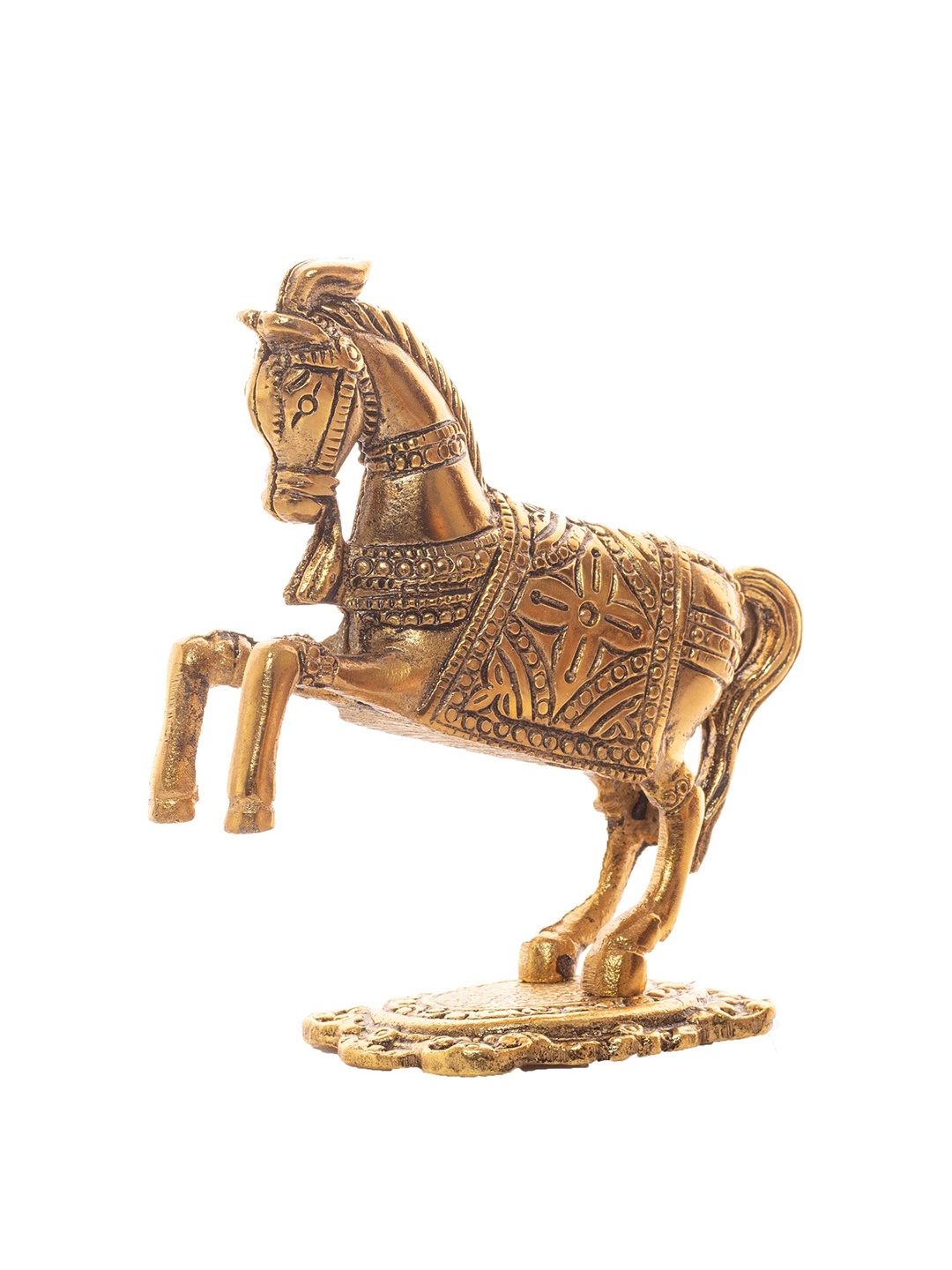 

Fashion Bizz 2-Pcs Gold-Toned Jumping Horse Curio Showpieces