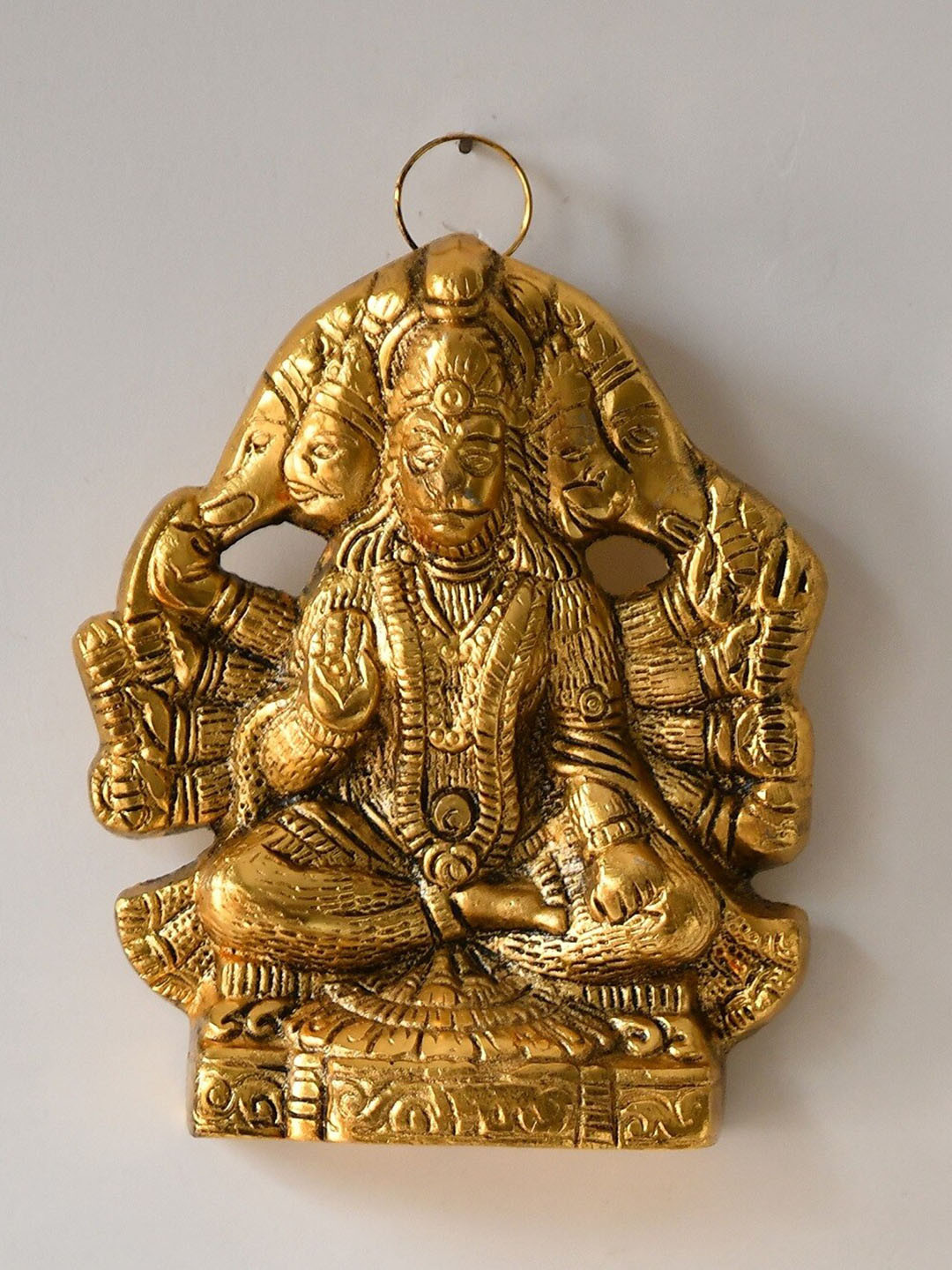 

Fashion Bizz Gold-Toned Panchmukhi Hanuman Idol Showpiece