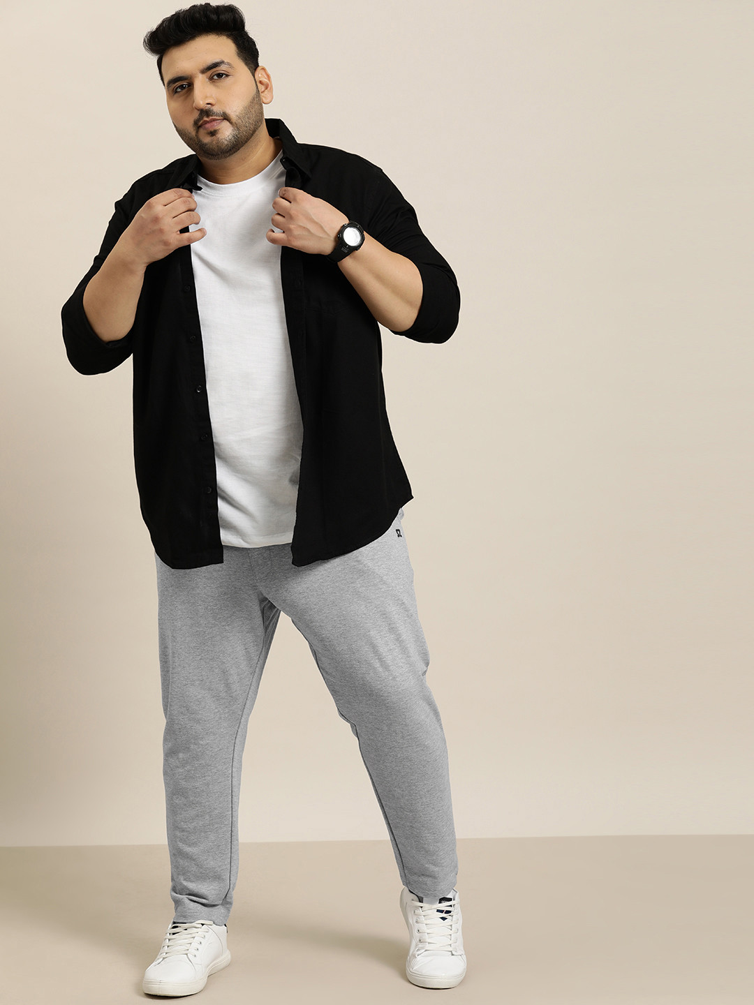 

Sztori Men Plus Size Regular Fit Track Pants, Grey