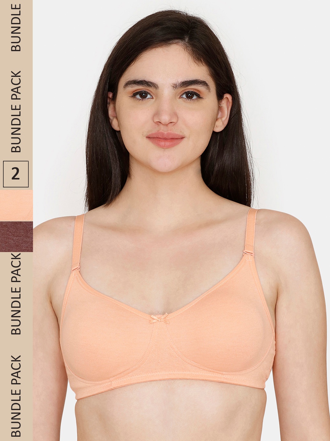 

Rosaline by Zivame Pack Of 2 T-Shirt Bra, Coffee brown