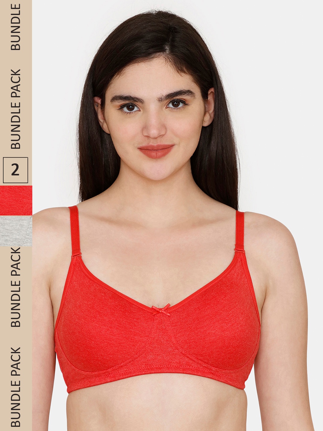 

Rosaline by Zivame Red & Grey Bra