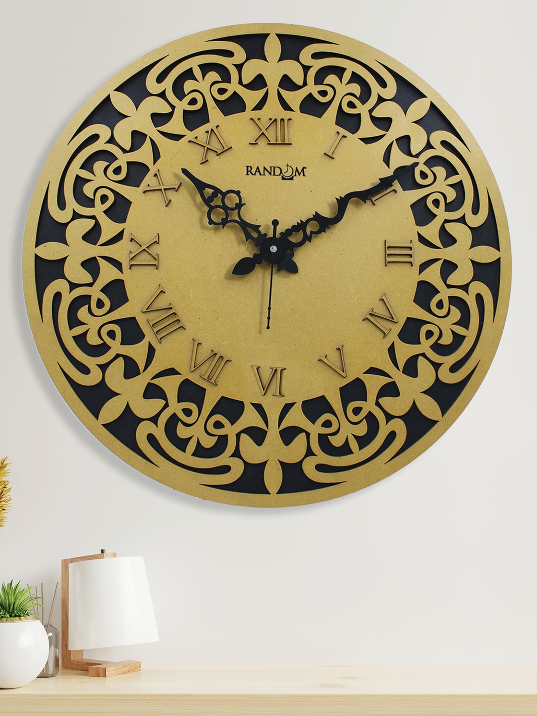 

RANDOM Brown & Black Traditional Wall Clock