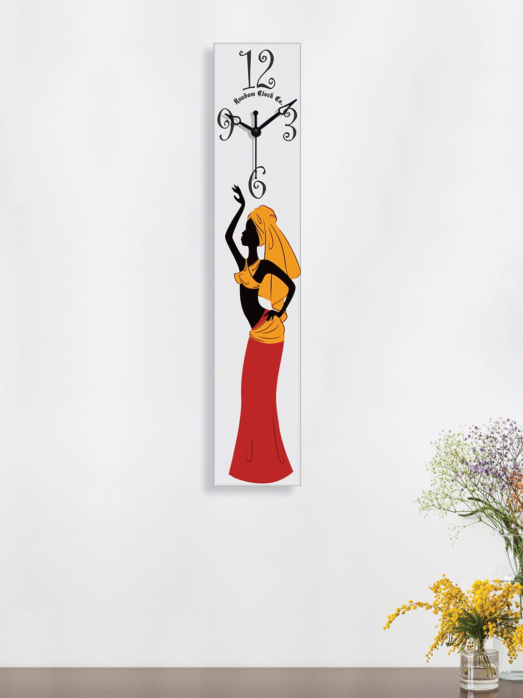 

RANDOM White & Red Contemporary Wall Clock