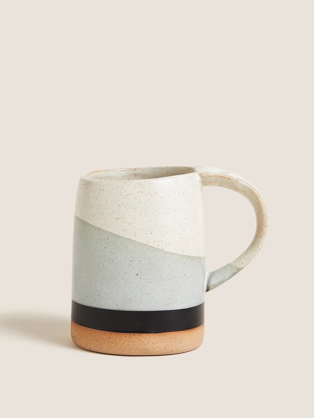 

Marks & Spencer White & Grey Stoneware Glossy Mug 300 ml
