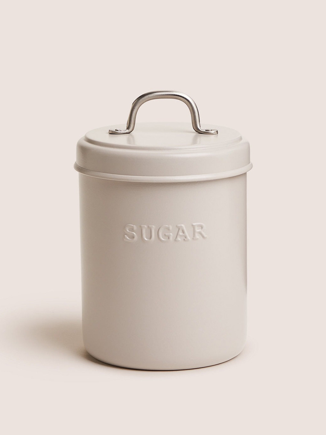 

Marks & Spencer Grey Textured Sugar Canister Jar With Lid