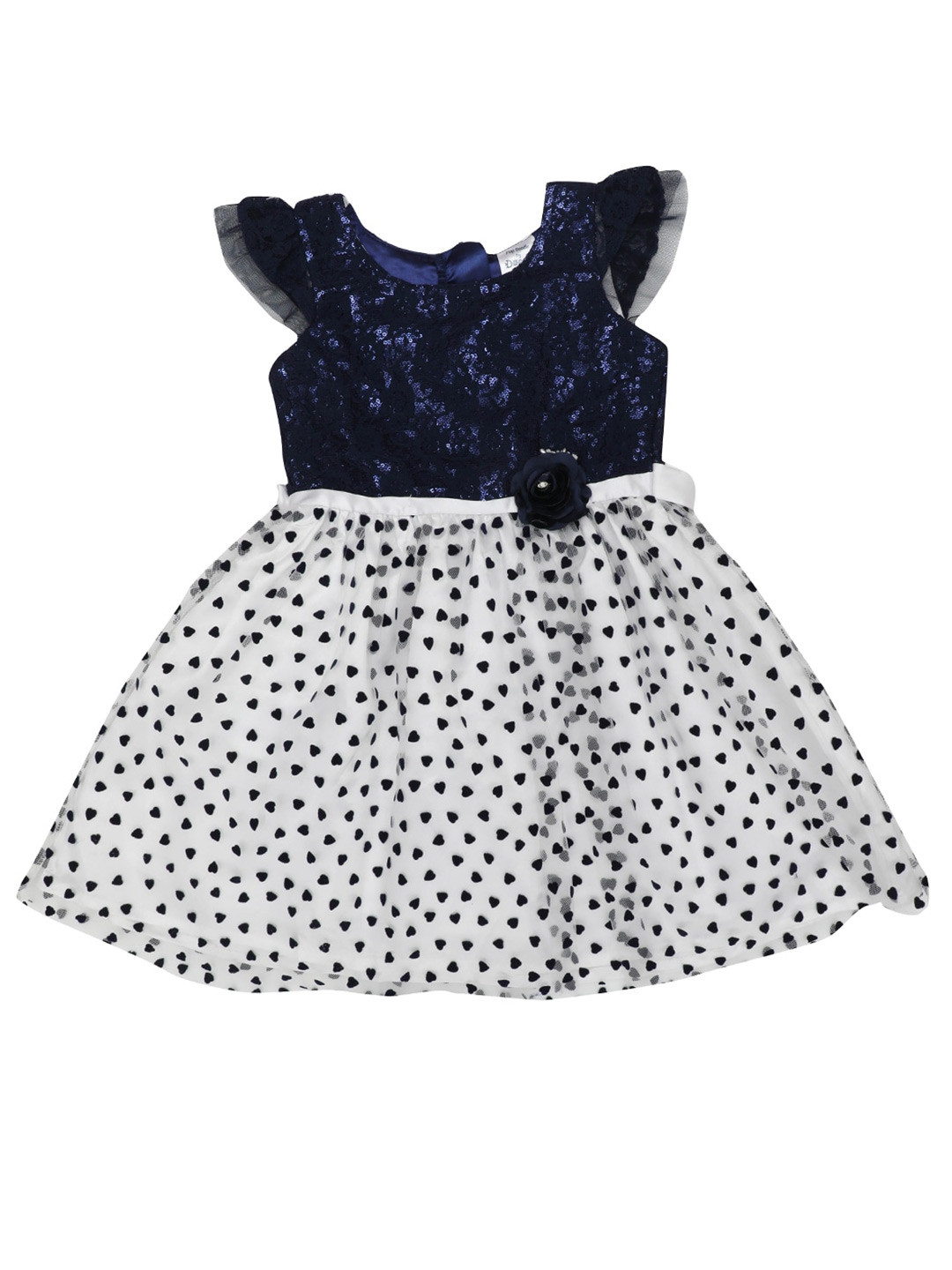 

Doodle Girls Printed Sequinned Dress, White