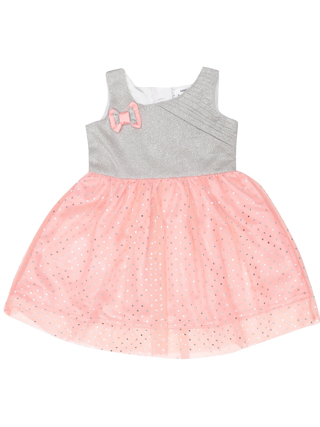 

Doodle Girls round Neck Embellished Dress, Peach