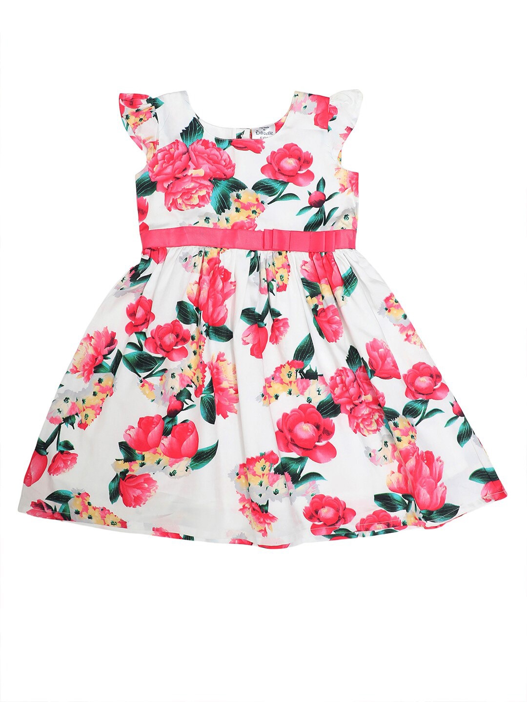 

Doodle Girls Floral A-Line Dress, Pink