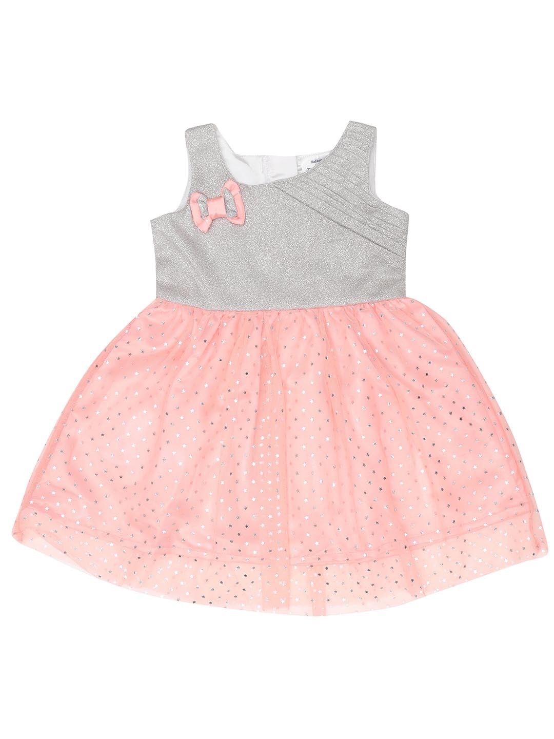 

Doodle Girls Round Neck Embellished Dress, Peach