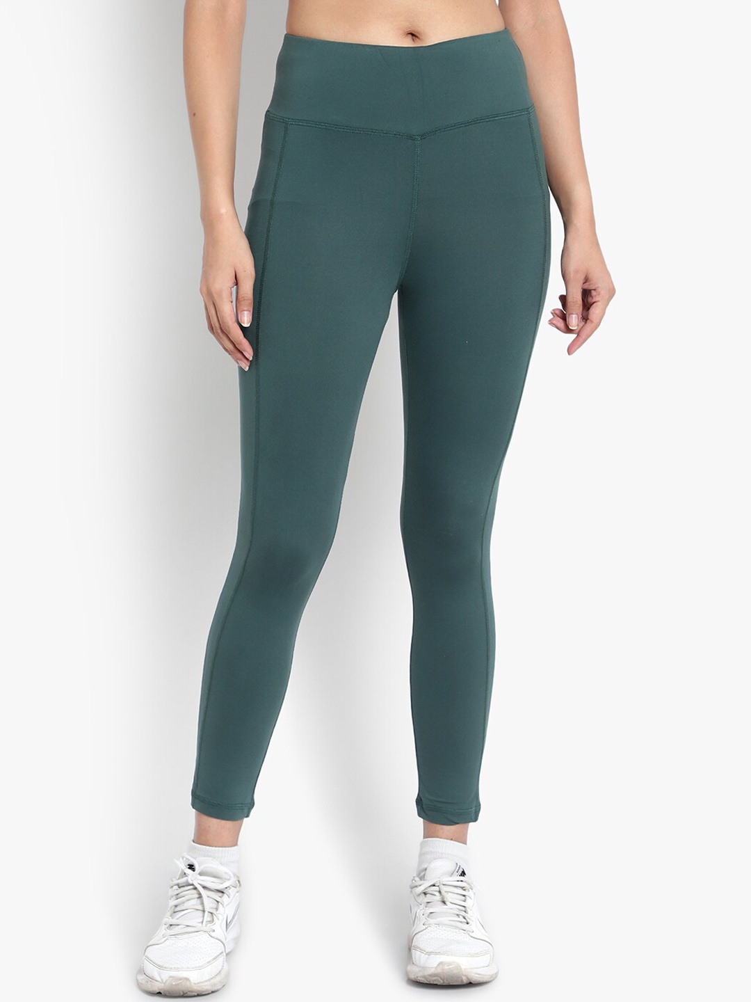 

Wearjukebox Women Dry-Fit High Waist Workout Tights, Green
