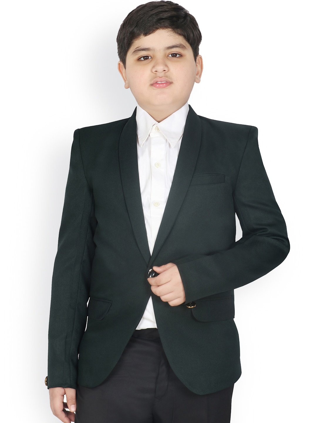 

SG YUVRAJ Boys Single Breasted Formal Blazer, Green