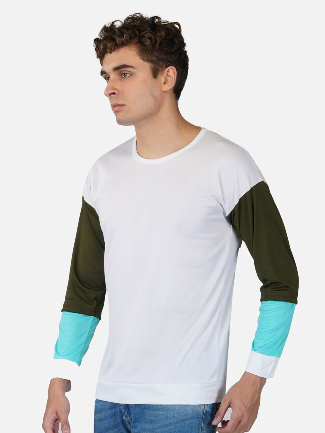 

CLAFOUTIS Round Neck Drop-Shoulder Sleeves T-shirt, White