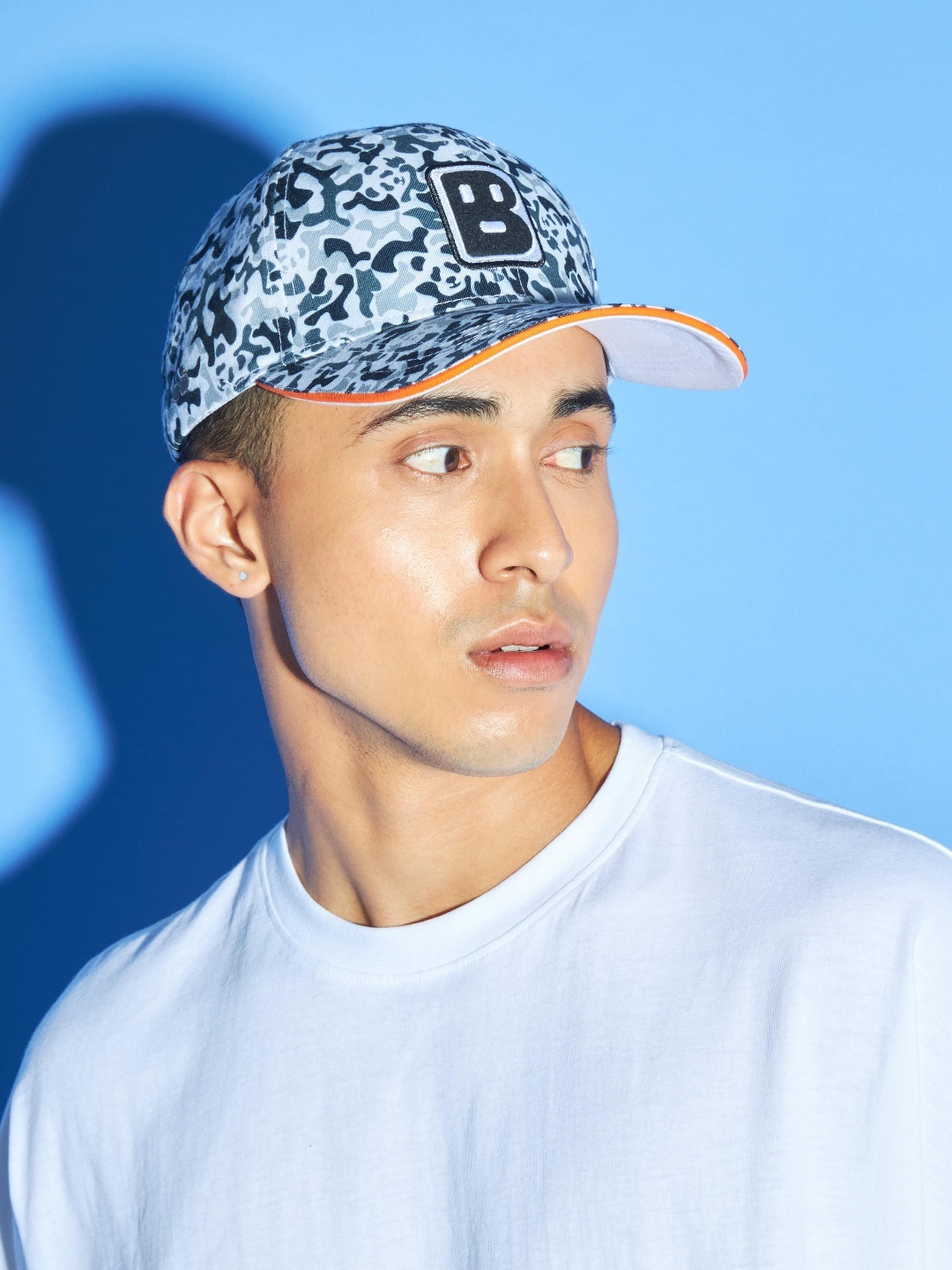 

Bewakoof Printed Baseball Cap, White