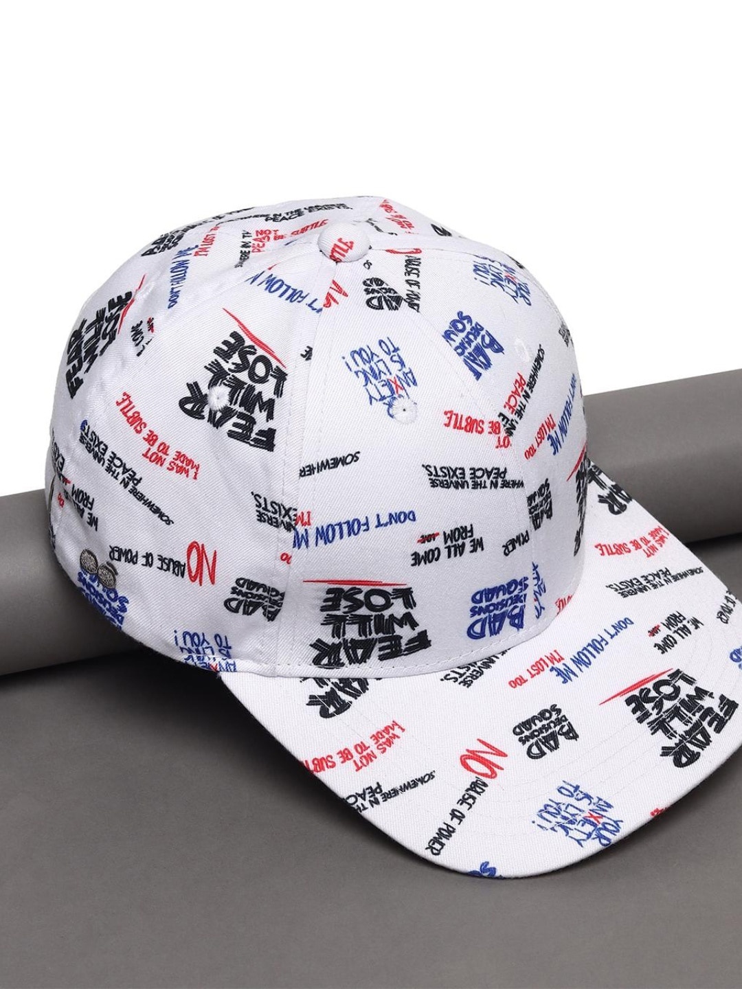 

Bewakoof Printed Baseball Cap, White