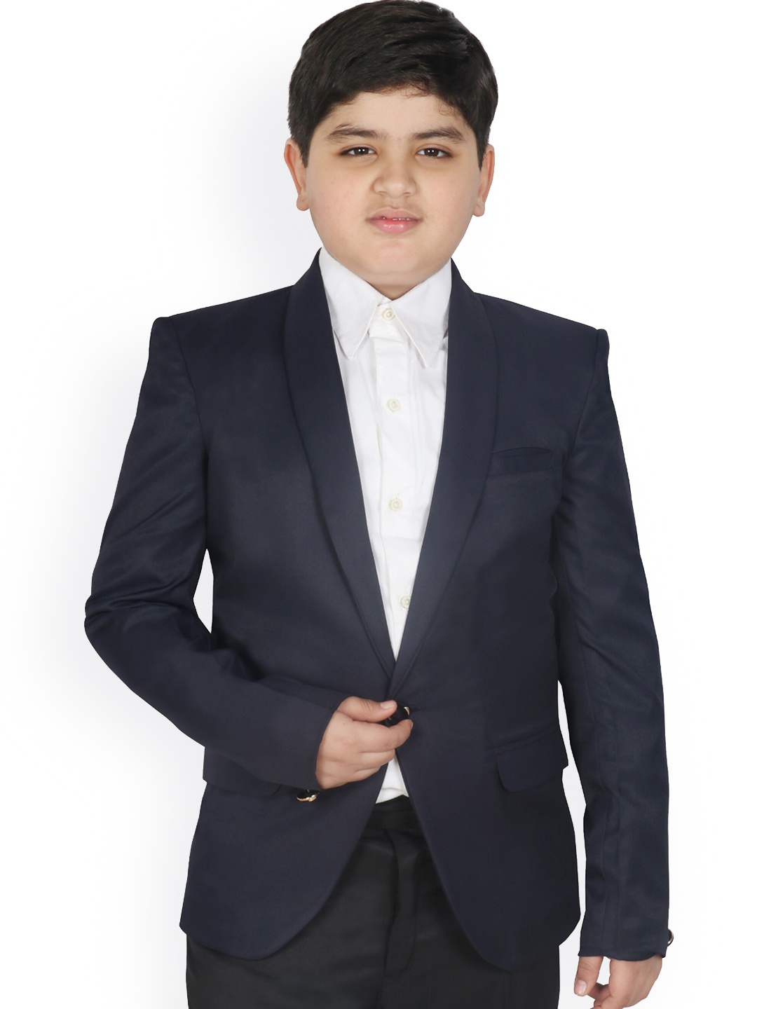 

SG YUVRAJ Boys Single Breasted Formal Blazer, Navy blue