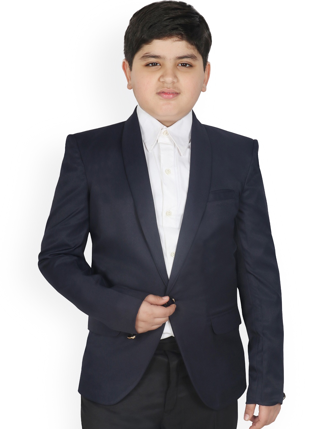 

SG YUVRAJ Boys Single Breasted Formal Blazer, Navy blue