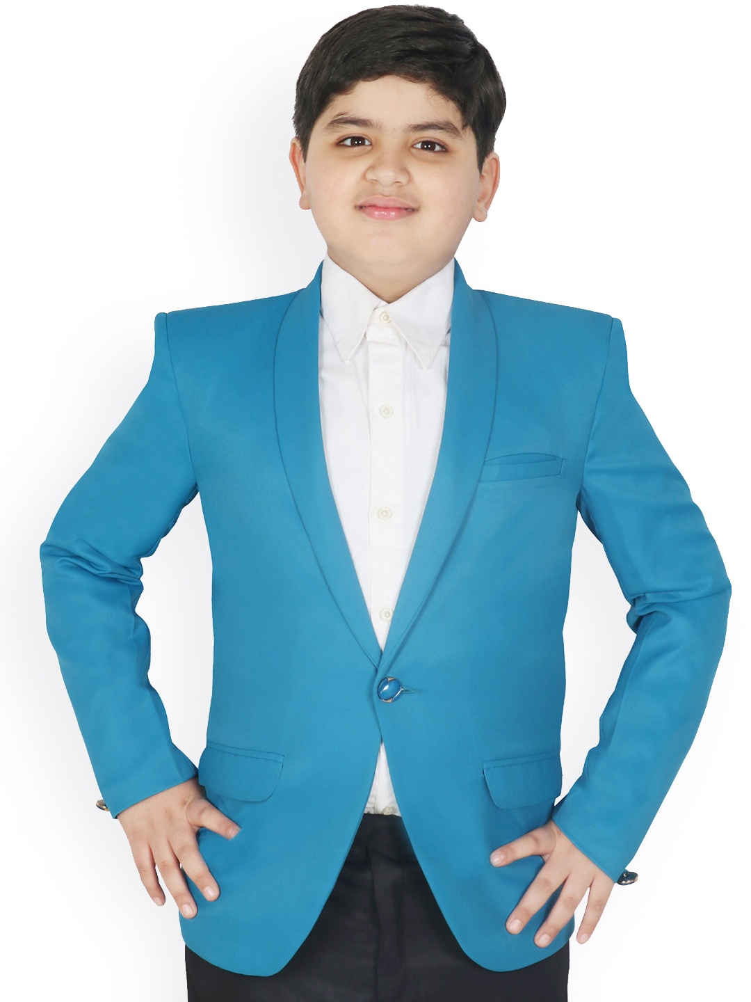 

SG YUVRAJ Boys Single Breasted Formal Blazer, Turquoise blue