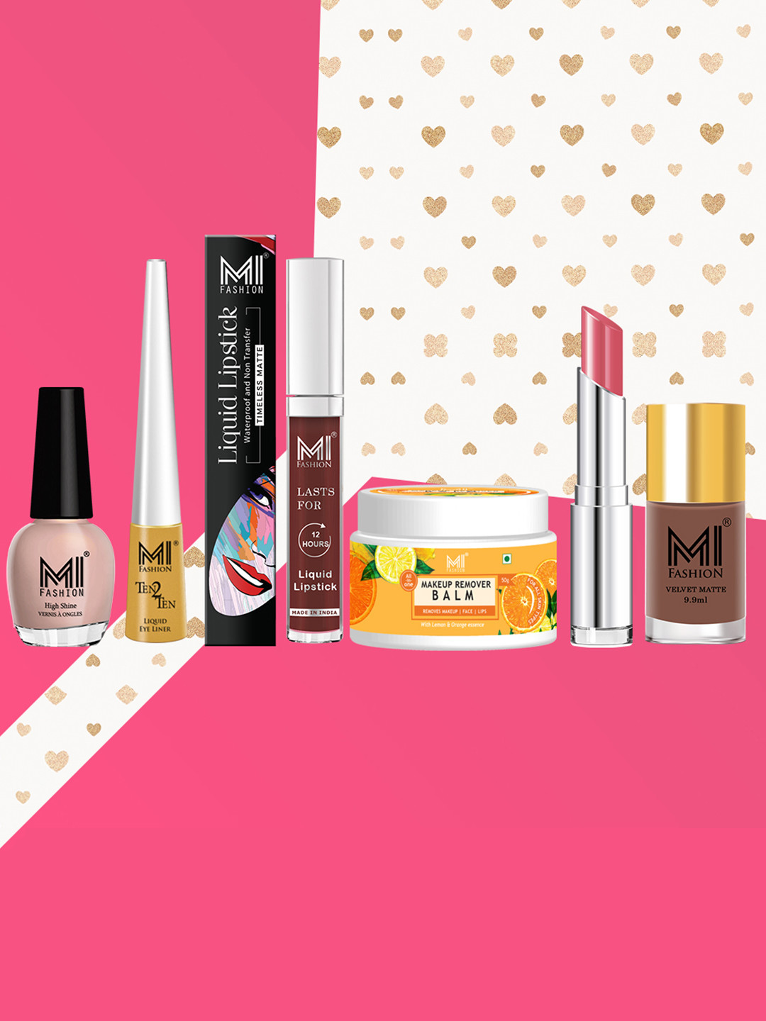 

MI FASHION Set Of 7 Makeup Kit, Nude