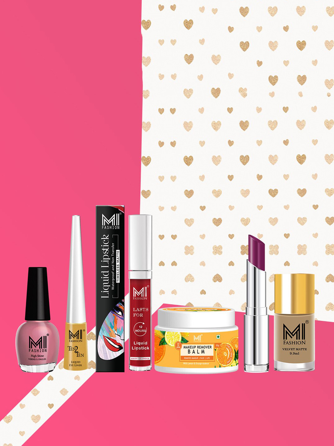 

MI FASHION Set Of 7 Makeup Kit, Nude