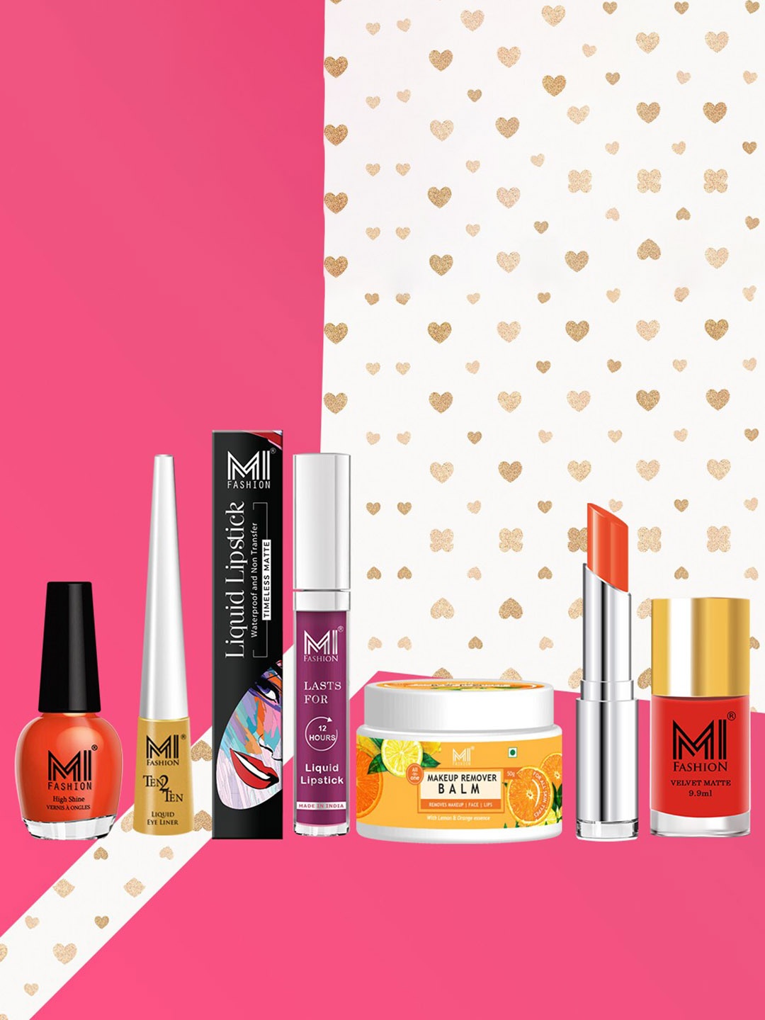 

MI FASHION Pack Of 6 Makeup Kit-A169-Orange