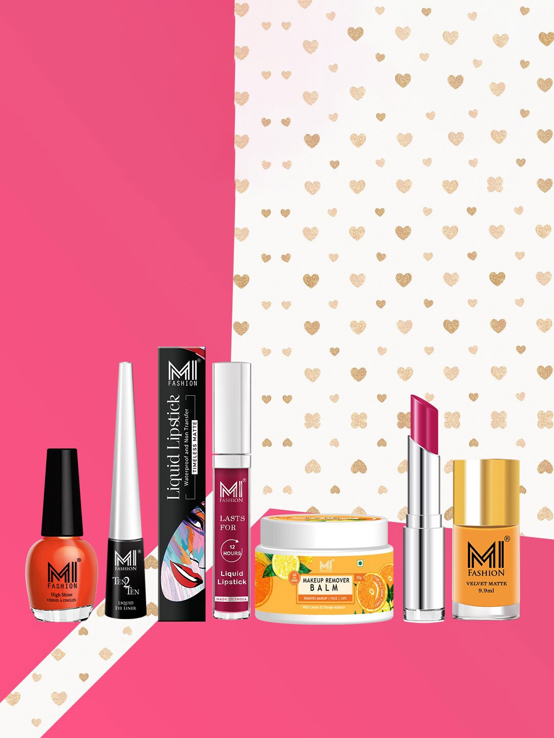 

MI FASHION Pack Of 6 Makeup Kit-A151-Pink