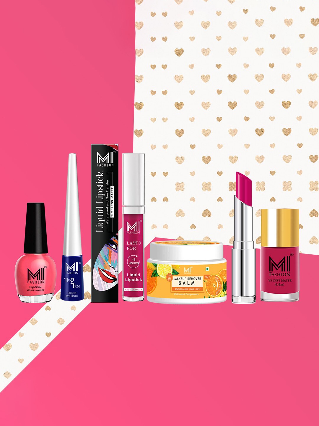 

MI FASHION All You Need For A Perfect Look Set Of 7 Comprehensive Makeup Kit, Blue