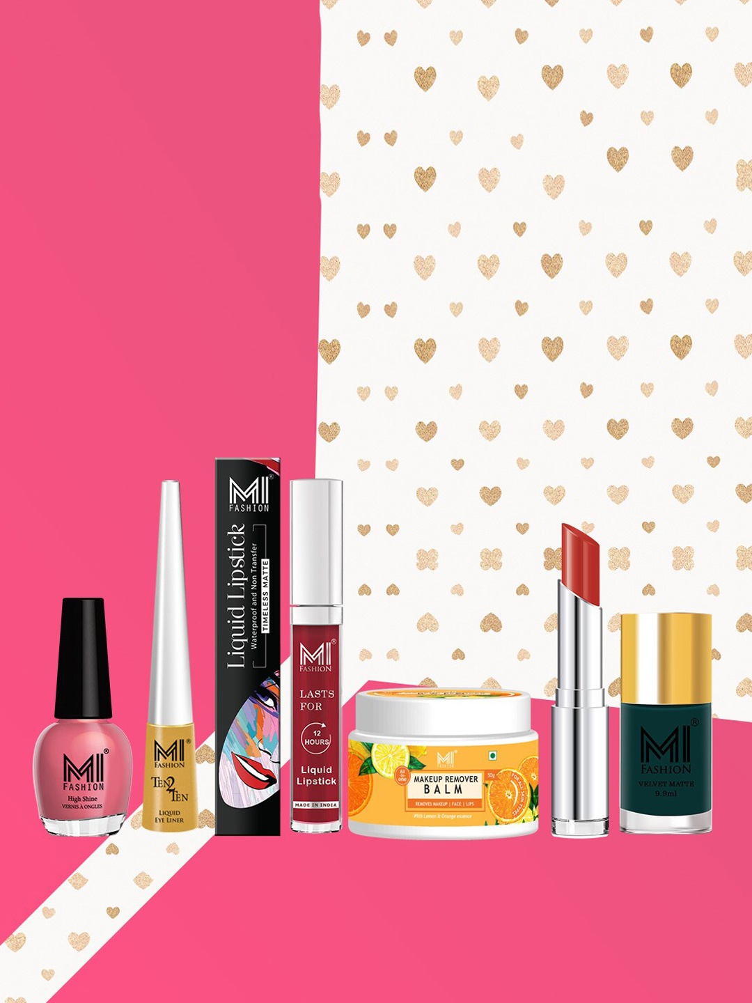 

MI FASHION Glam Up Your Look With Our Premium Beauty Pack Of 7 Makeup Kit-A110-Green