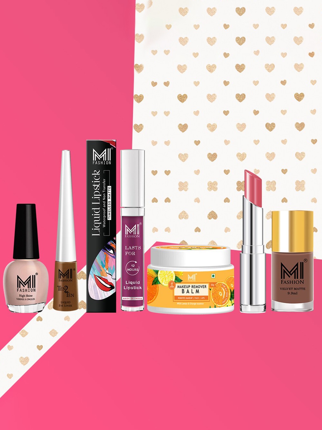 

MI FASHION Discover Your Inner Beauty With Our Essential Pack Of 7 Makeup Kit-A199-Brown