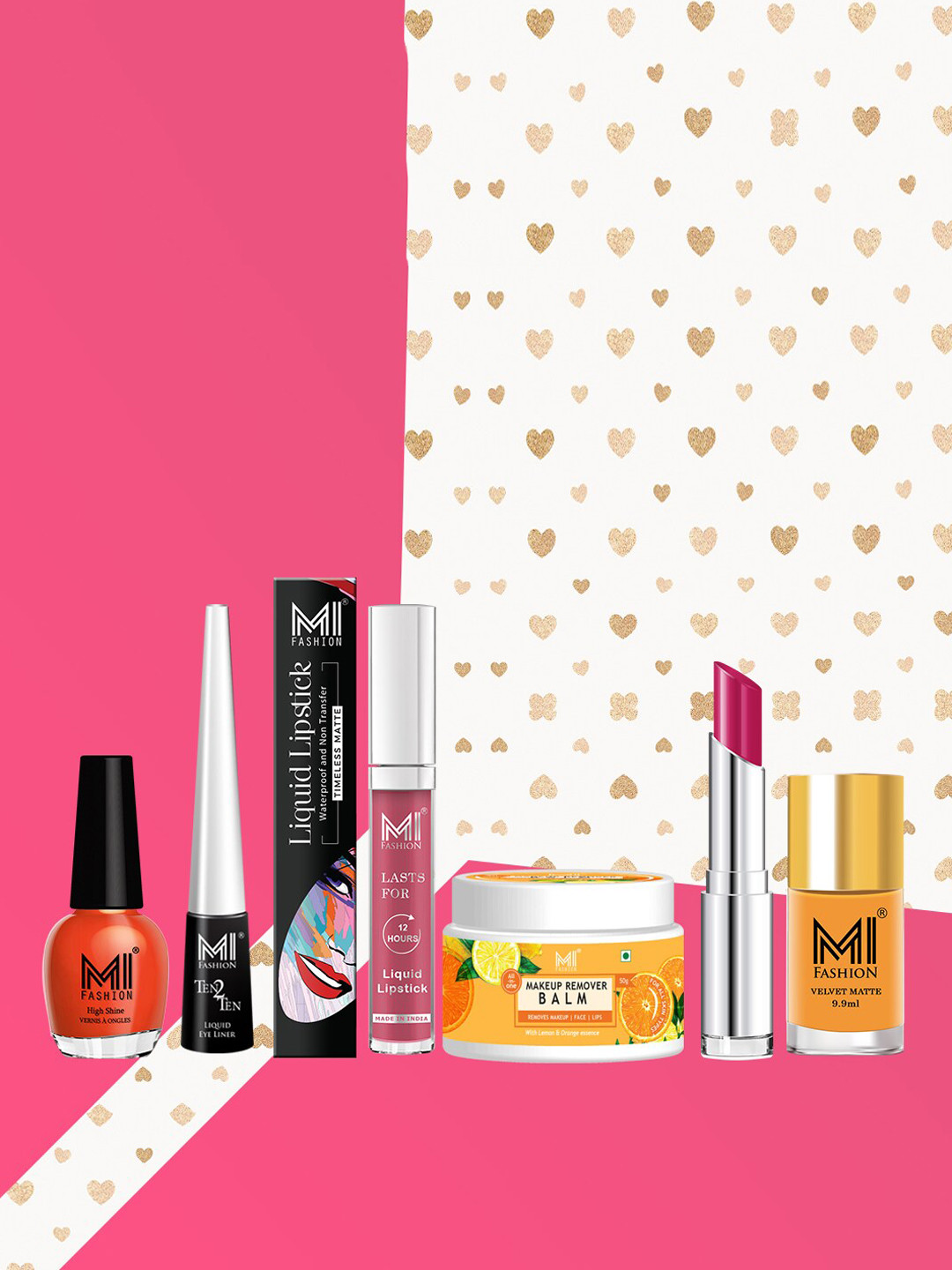 

MI FASHION Say Goodbye To Bare Skin With Pack Of 7 Complete Makeup Collection Kit, Black