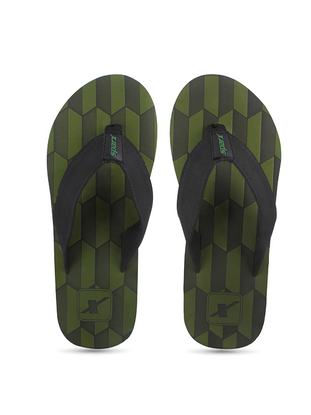 

Sparx Men Printed Casual Thong Flip-Flops, Olive