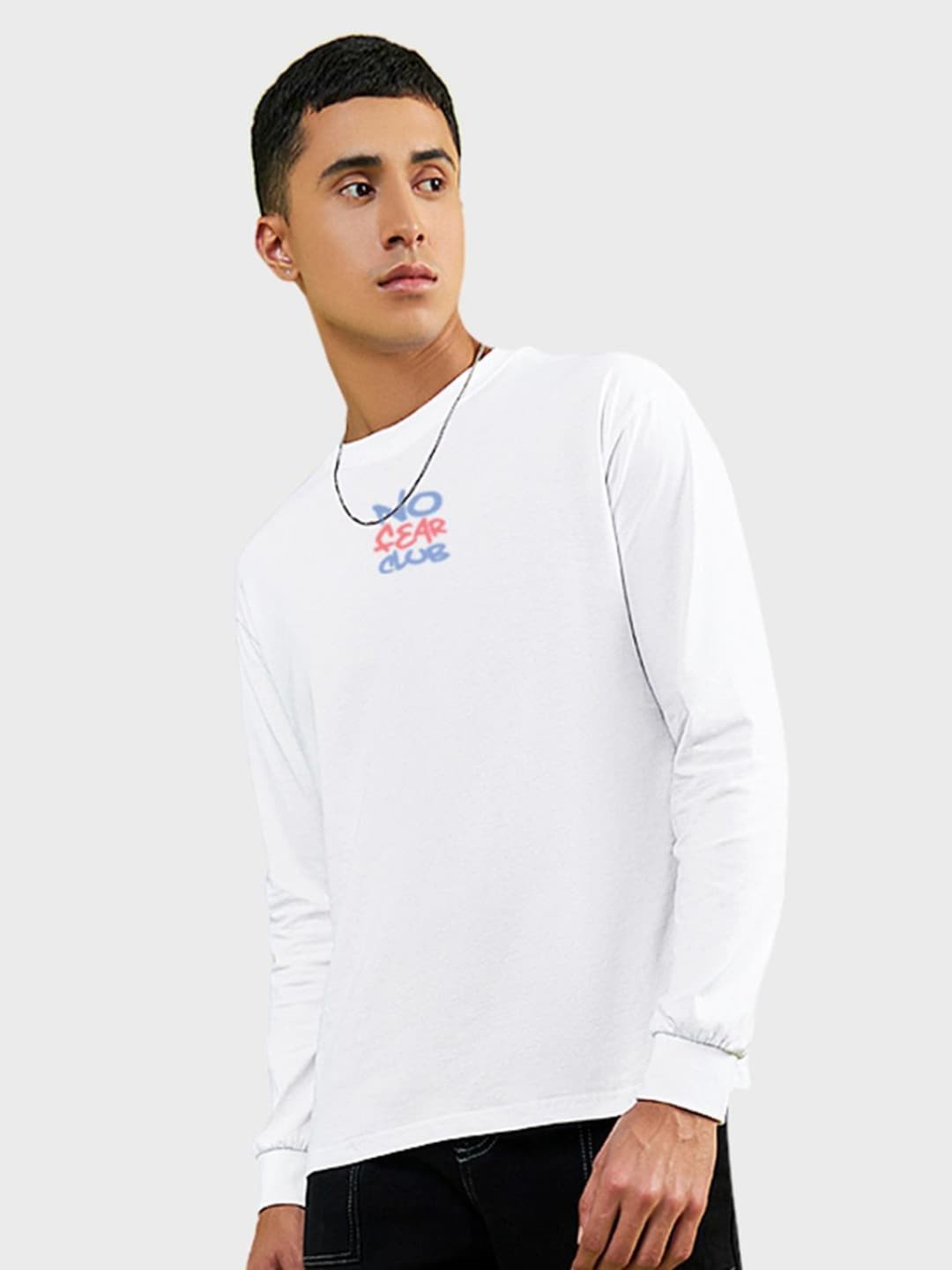 

Bewakoof Typography Printed Oversized T-shirt, White