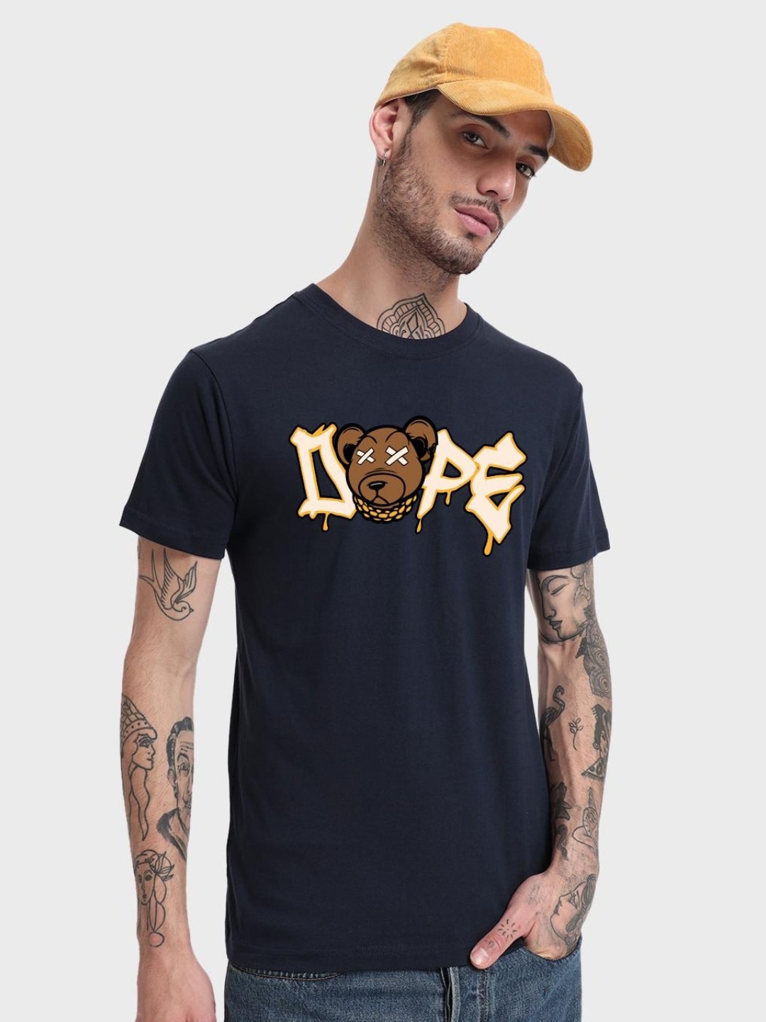 

Bewakoof Typography Printed T-shirt, Blue