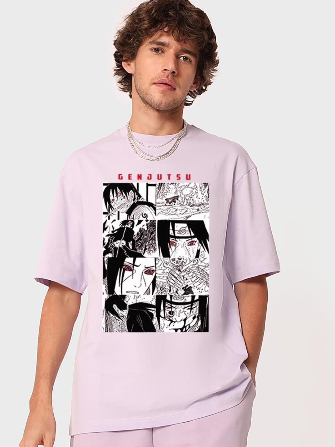 

Bewakoof Graphic Printed Loose T-shirt, Purple