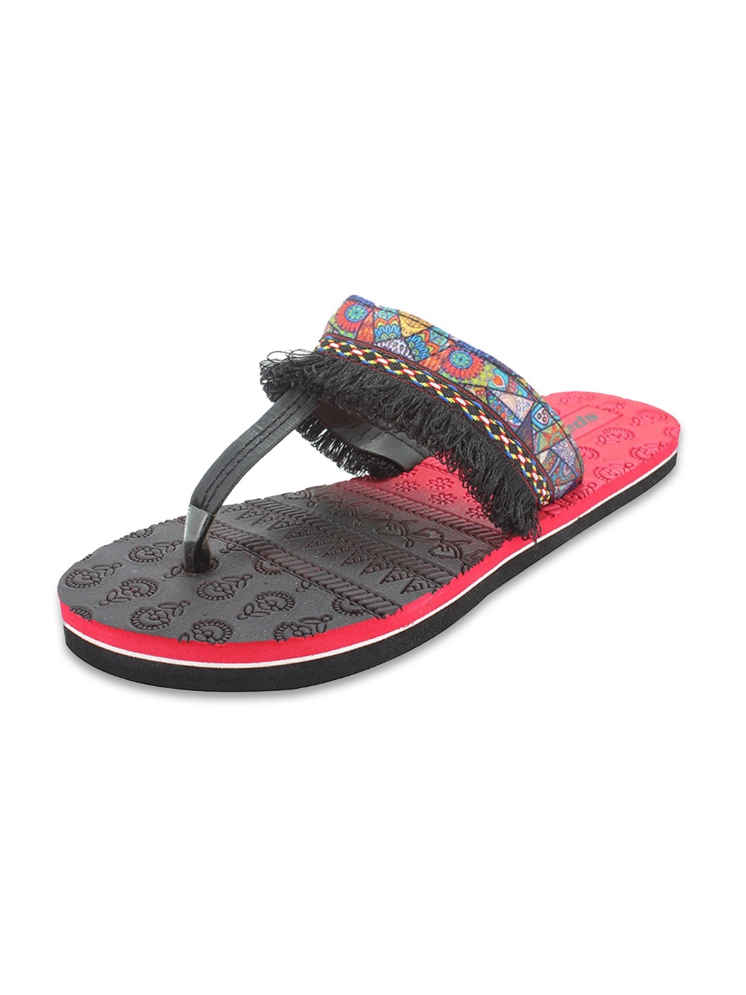 

Sparx Women Self Design Casual Thong Flip-Flops, Black