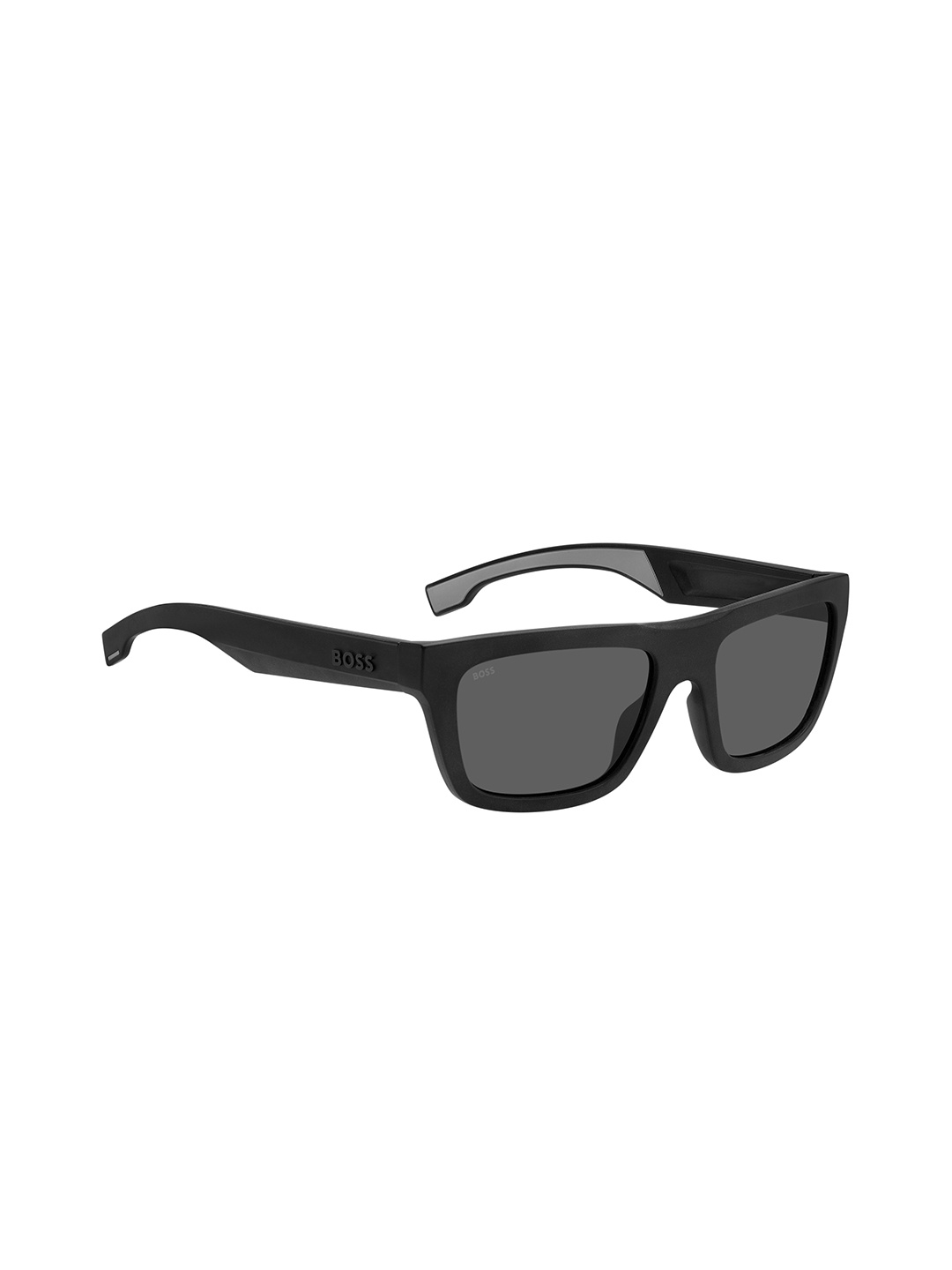 

HUGO Men Square Sunglasses with UV Protected Lens 205494O6W57IR, Grey