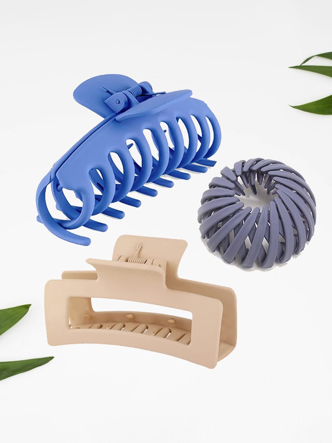 

FIMBUL Women Set of 3 Claw Clip, Blue