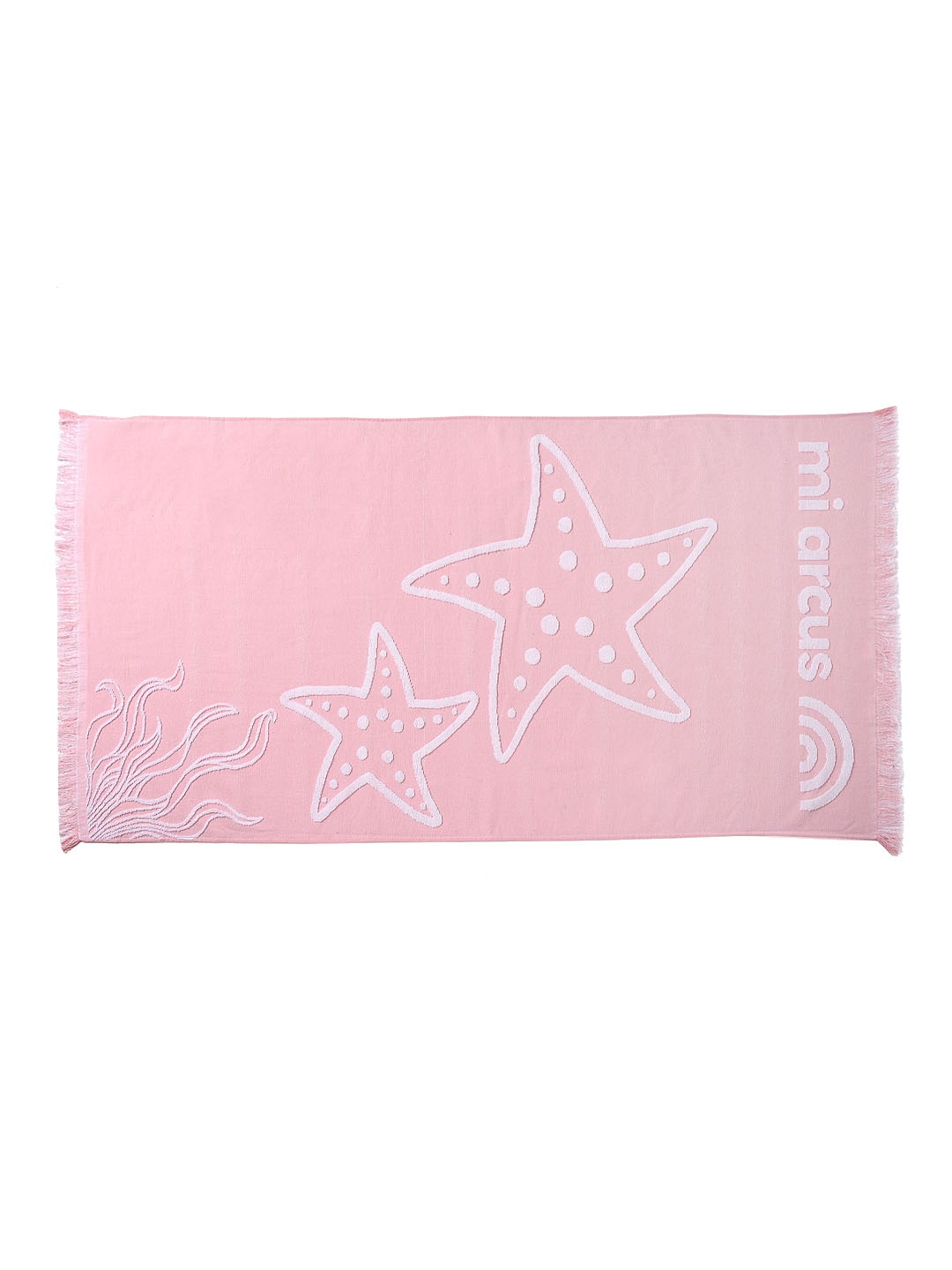 

MiArcus Mermazing Girls Pink & White Printed Pure Cotton 500 GSM Beach Towel