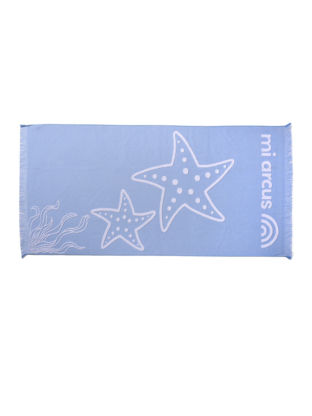 

MiArcus Girls Blue & White Mermazing Printed 400 GSM Terry Cotton Beach Towel