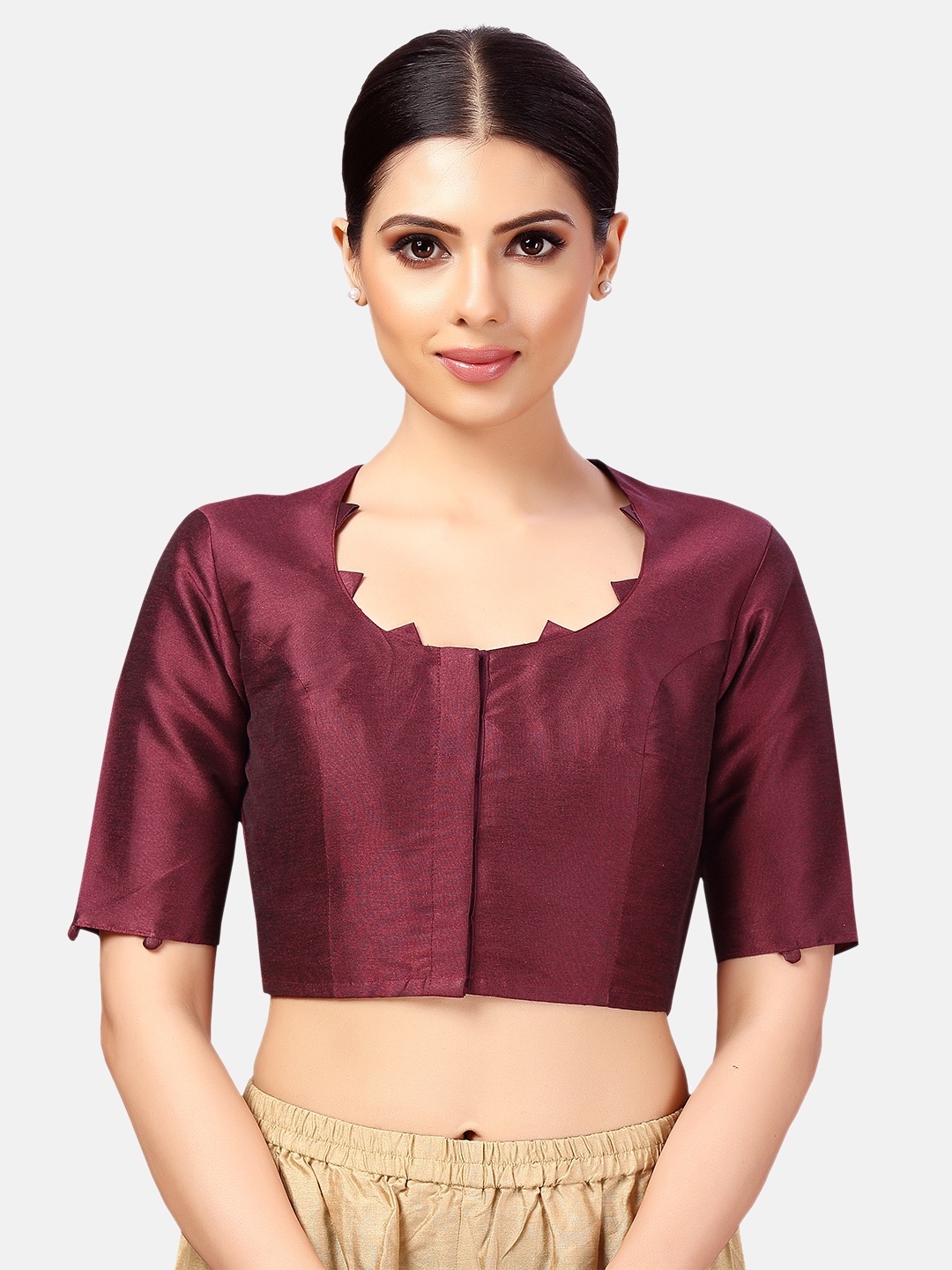 

Studio Shringaar Pure Silk Saree Blouse, Violet